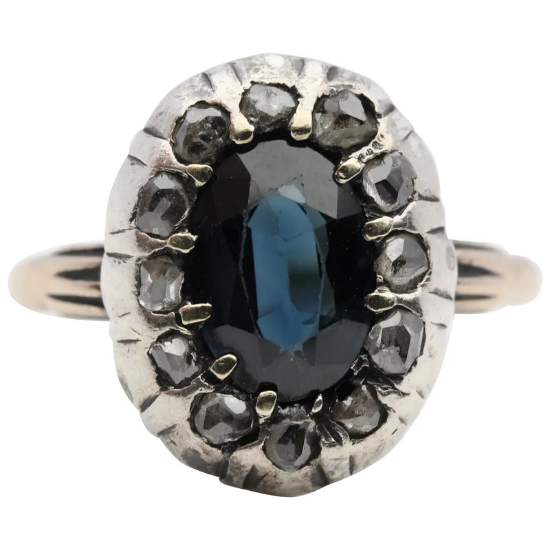 Georgian Diamond Cluster Ring – Bell and Bird